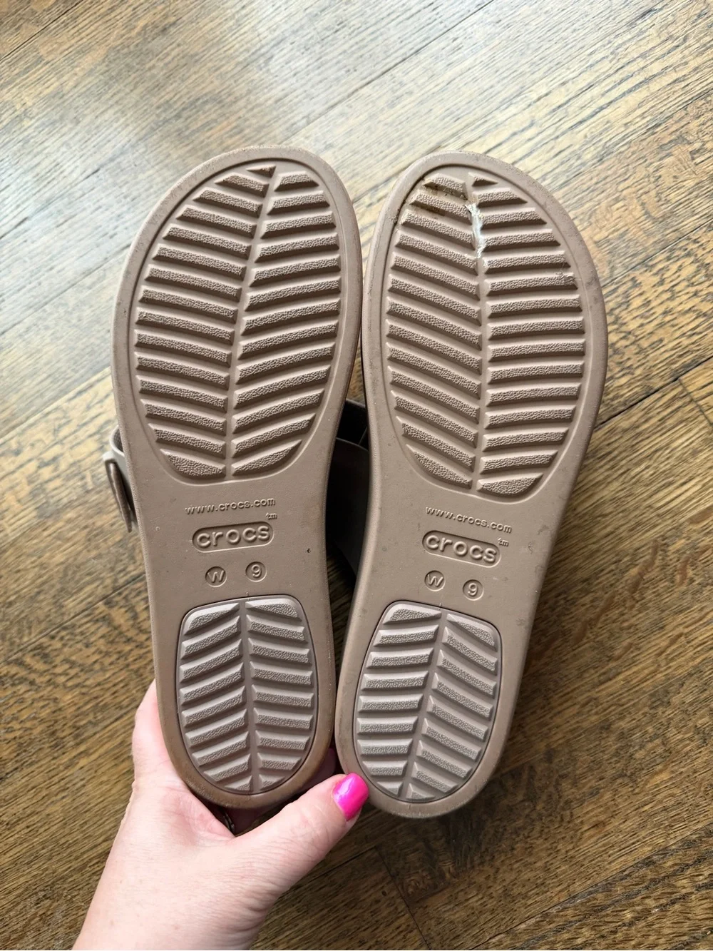 CROCS Blush Platform Wedge Slide Sandals